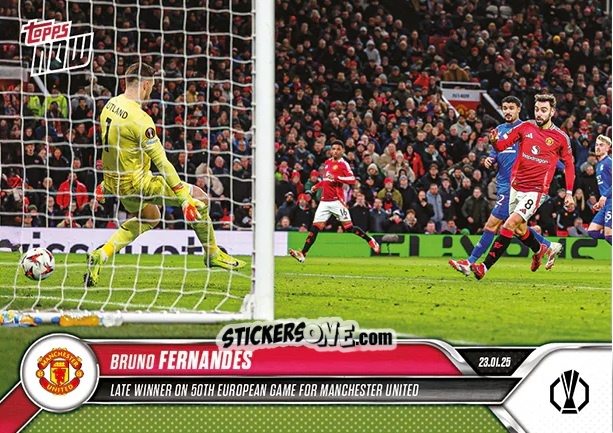 Sticker Bruno Fernandes - Now Update Ecl And Ucl 2024-2025 n. 12 - Topps