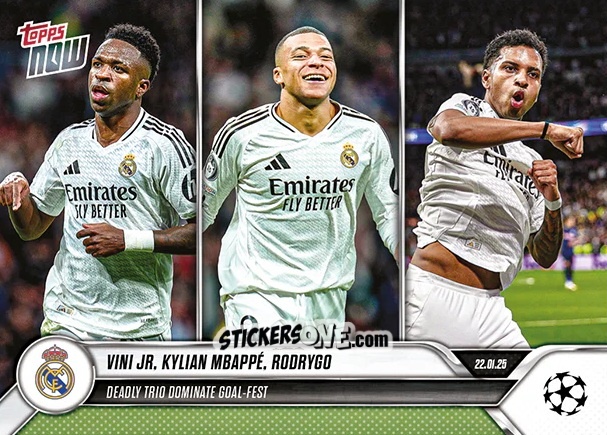 Sticker Rodrygo / Kylian Mbappé / Vini Jr - Now Update Ecl And Ucl 2024-2025 n. 83 - Topps
