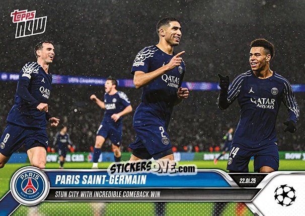 Sticker Achraf Hakimi - Now Update Ecl And Ucl 2024-2025 n. 80 - Topps