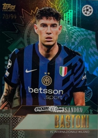 Sticker Alessandro Bastoni - Gold UEFA Club Competitions 2024-2025
 n. 2 - Topps