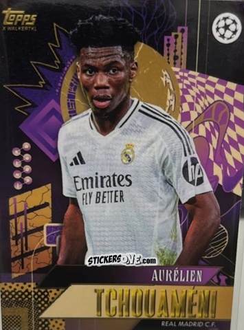 Sticker Aurélien Tchouaméni - Gold UEFA Club Competitions 2024-2025
 n. 4 - Topps