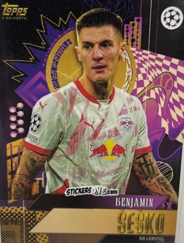 Sticker Benjamin Sesko - Gold UEFA Club Competitions 2024-2025
 n. 5 - Topps