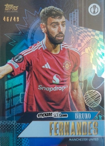 Sticker Bruno Fernandes - Gold UEFA Club Competitions 2024-2025
 n. 8 - Topps