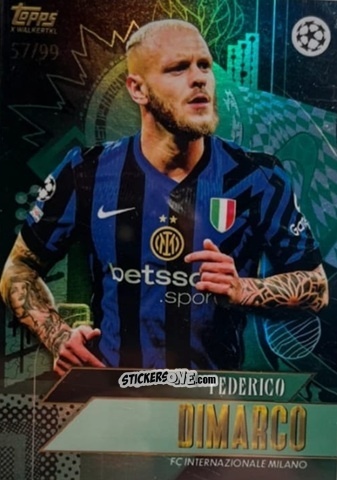 Sticker Federico Dimarco - Gold UEFA Club Competitions 2024-2025
 n. 17 - Topps