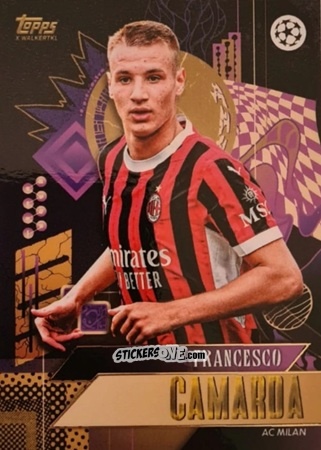 Sticker Francesco Camarda - Gold UEFA Club Competitions 2024-2025
 n. 20 - Topps