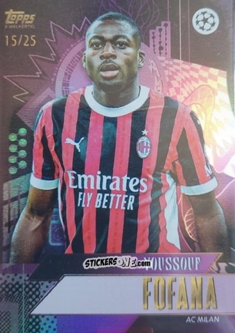 Sticker Youssouf Fofana - Gold UEFA Club Competitions 2024-2025
 n. 51 - Topps