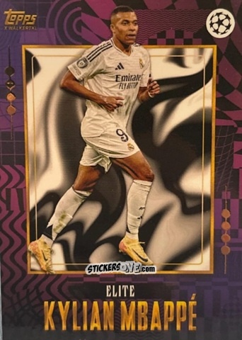 Sticker Kylian Mbappé - Gold UEFA Club Competitions 2024-2025
 n. 57 - Topps