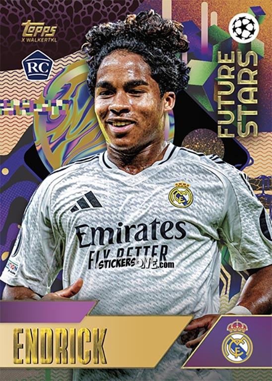 Sticker Endrick - Gold UEFA Club Competitions 2024-2025
 n. 66 - Topps