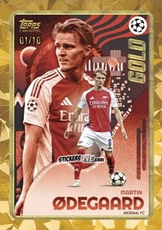 Sticker Martin Ødegaard - Gold UEFA Club Competitions 2024-2025
 n. 108 - Topps