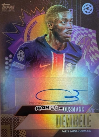 Sticker Ousmane Dembélé - Gold UEFA Club Competitions 2024-2025
 n. A42 - Topps