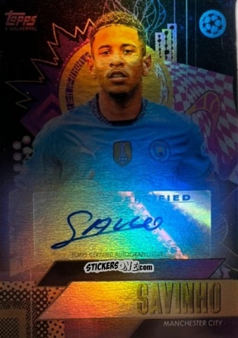 Sticker Savinho - Gold UEFA Club Competitions 2024-2025
 n. A46 - Topps