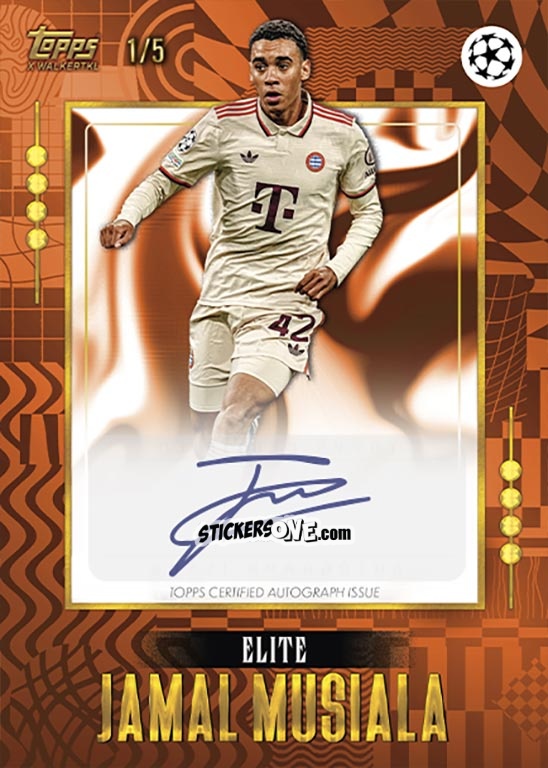 Sticker Jamal Musiala - Gold UEFA Club Competitions 2024-2025
 n. A53 - Topps