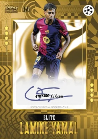 Sticker Lamine Yamal - Gold UEFA Club Competitions 2024-2025
 n. A56 - Topps