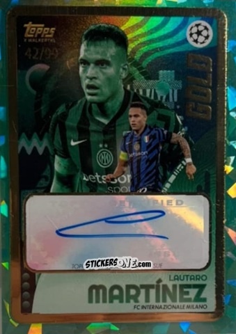 Sticker Lautaro Martínez - Gold UEFA Club Competitions 2024-2025
 n. A80 - Topps