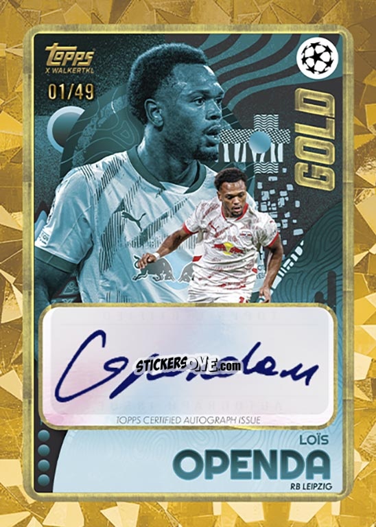Sticker Loïs Openda - Gold UEFA Club Competitions 2024-2025
 n. A82 - Topps