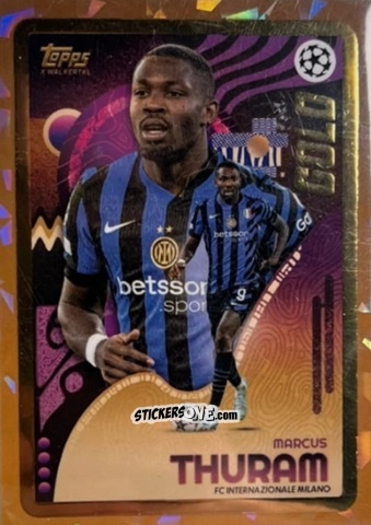 Sticker Marcus Thuram - Gold UEFA Club Competitions 2024-2025
 n. 107 - Topps