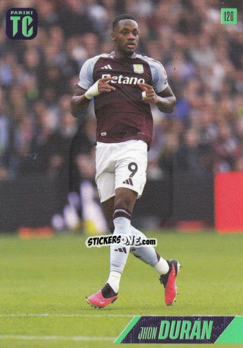 Figurina Jhon Durán - Premier League Top Class 2025
 n. 120 - Panini