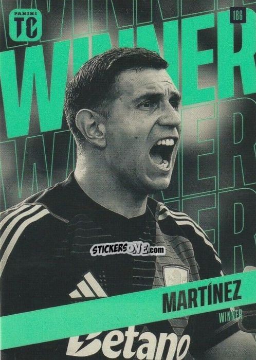 Figurina Emiliano Martinez - Premier League Top Class 2025
 n. 186 - Panini