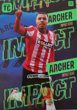 Cromo Cameron Archer - Premier League Top Class 2025
 n. 210 - Panini