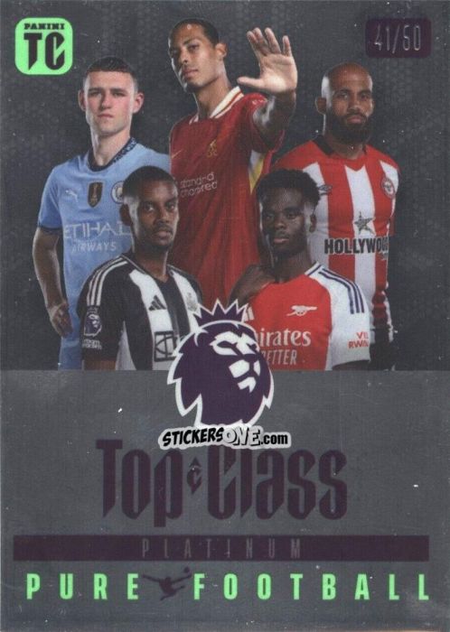 Figurina Phil Foden / Virgil Van Dijk / Bryan Mbeumo / Alexander Isak / Bukayo Saka - Premier League Top Class 2025
 n. P9 - Panini