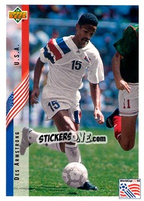 Sticker Des Armstrong - World Cup USA 1994. Contenders English/Spanish - Upper Deck