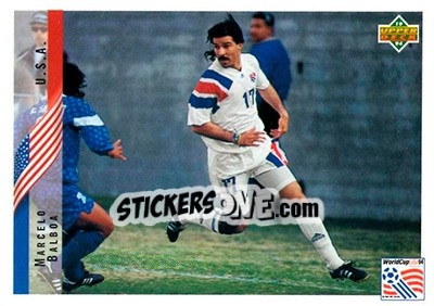 Figurina Marcelo Balboa - World Cup USA 1994. Contenders English/Spanish - Upper Deck
