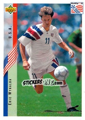Sticker Eric Wynalda - World Cup USA 1994. Contenders English/Spanish n. 14 - Upper Deck