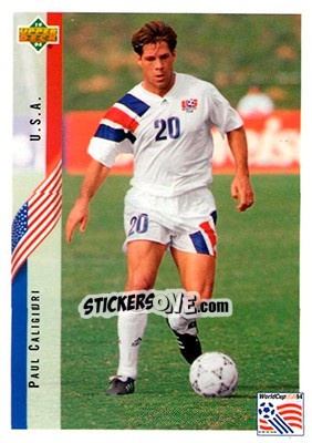 Cromo Paul Caligiuri - World Cup USA 1994. Contenders English/Spanish - Upper Deck