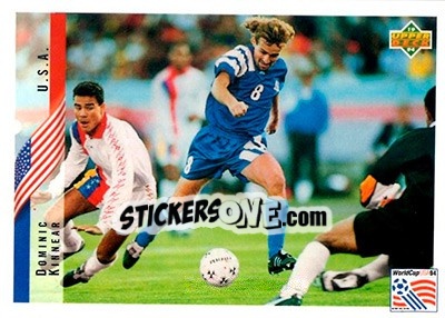 Sticker Dominic Kinnear - World Cup USA 1994. Contenders English/Spanish - Upper Deck