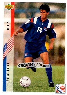 Sticker Brian Quinn - World Cup USA 1994. Contenders English/Spanish n. 25 - Upper Deck