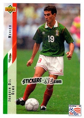 Sticker Joaquin Del Olmo - World Cup USA 1994. Contenders English/Spanish - Upper Deck