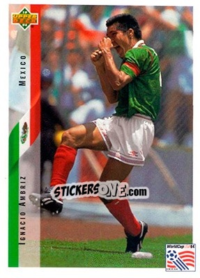 Sticker Ignacio Ambriz - World Cup USA 1994. Contenders English/Spanish - Upper Deck