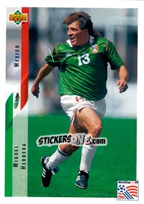 Sticker Herrera - World Cup USA 1994. Contenders English/Spanish - Upper Deck