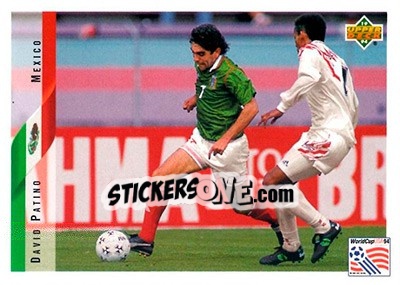 Sticker David Patino - World Cup USA 1994. Contenders English/Spanish - Upper Deck