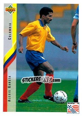 Cromo Alexis García - World Cup USA 1994. Contenders English/Spanish - Upper Deck