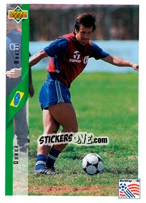 Cromo Dunga - World Cup USA 1994. Contenders English/Spanish - Upper Deck
