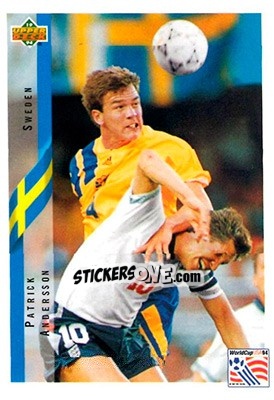 Sticker Patrik Andersson - World Cup USA 1994. Contenders English/Spanish - Upper Deck