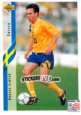 Sticker Anders Limpar - World Cup USA 1994. Contenders English/Spanish - Upper Deck