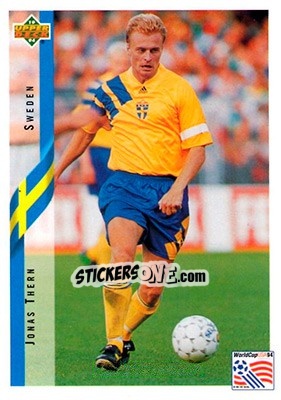 Sticker Jonas Thern - World Cup USA 1994. Contenders English/Spanish - Upper Deck