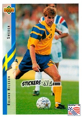 Sticker Ronald Nilsson - World Cup USA 1994. Contenders English/Spanish - Upper Deck