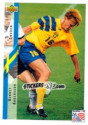 Sticker Kennet Andersson - World Cup USA 1994. Contenders English/Spanish - Upper Deck