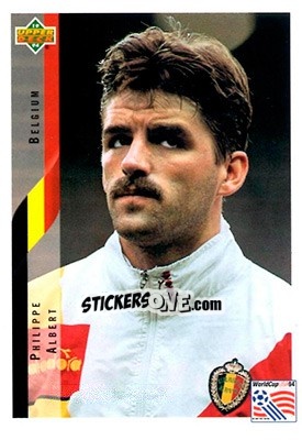 Sticker Philippe Albert - World Cup USA 1994. Contenders English/Spanish n. 104 - Upper Deck