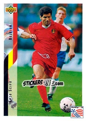 Cromo Enzo Scifo - World Cup USA 1994. Contenders English/Spanish - Upper Deck
