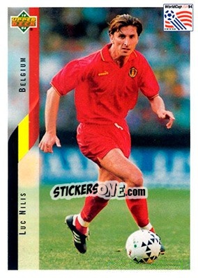Sticker Luc Nilis - World Cup USA 1994. Contenders English/Spanish - Upper Deck
