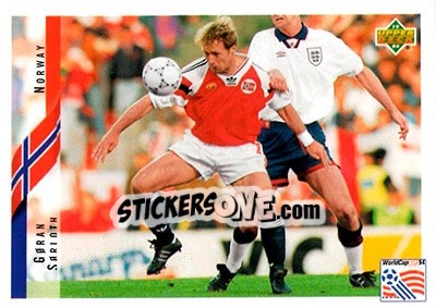 Sticker Gøran Sørloth - World Cup USA 1994. Contenders English/Spanish - Upper Deck