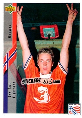 Sticker Jan Åge Fjørtoft - World Cup USA 1994. Contenders English/Spanish - Upper Deck
