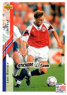 Sticker Lars Bohinen - World Cup USA 1994. Contenders English/Spanish - Upper Deck