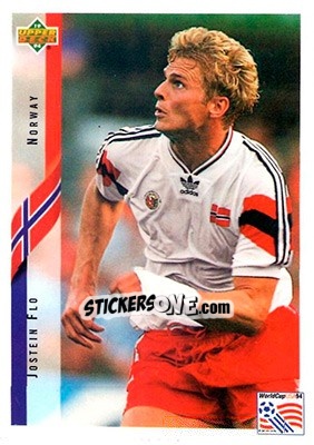 Sticker Jostein Flo - World Cup USA 1994. Contenders English/Spanish - Upper Deck
