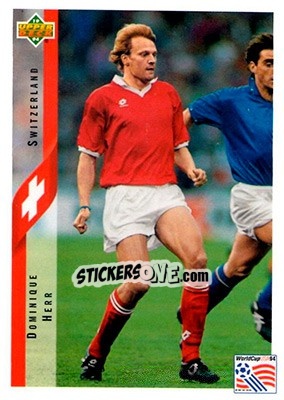 Sticker Dominique Herr - World Cup USA 1994. Contenders English/Spanish - Upper Deck