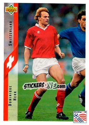 Sticker Dominique Herr - World Cup USA 1994. Contenders English/Spanish n. 128 - Upper Deck